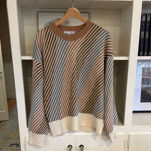 Baltic Born Striped Sweater - Brown, Blue, and Cream